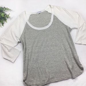 James Perse baseball 3/4 sleeve shirt size 0